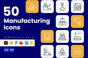 Manufacturing Vector Icon