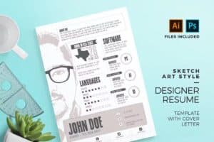 Sketch Art Style Resume