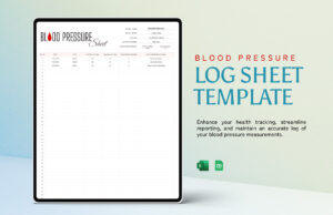 Blood Pressure Log Sheet
