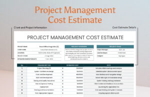 Project Management Cost Estimate