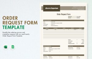 Order Request Form