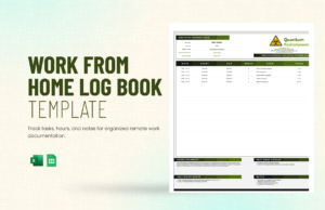 Work From Home Log Book