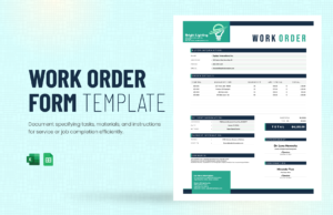 Work Order Form